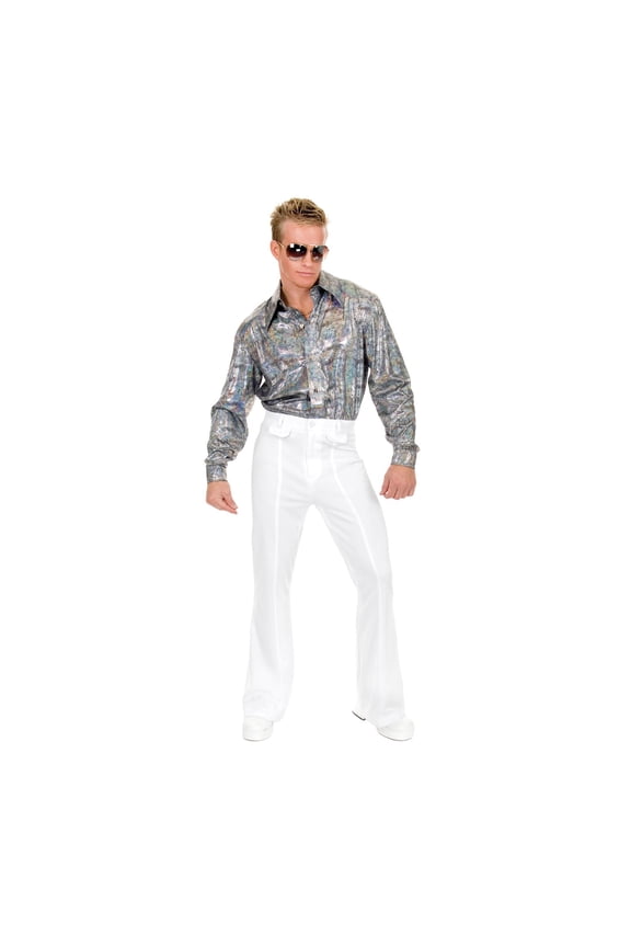 Mens White Disco Pants