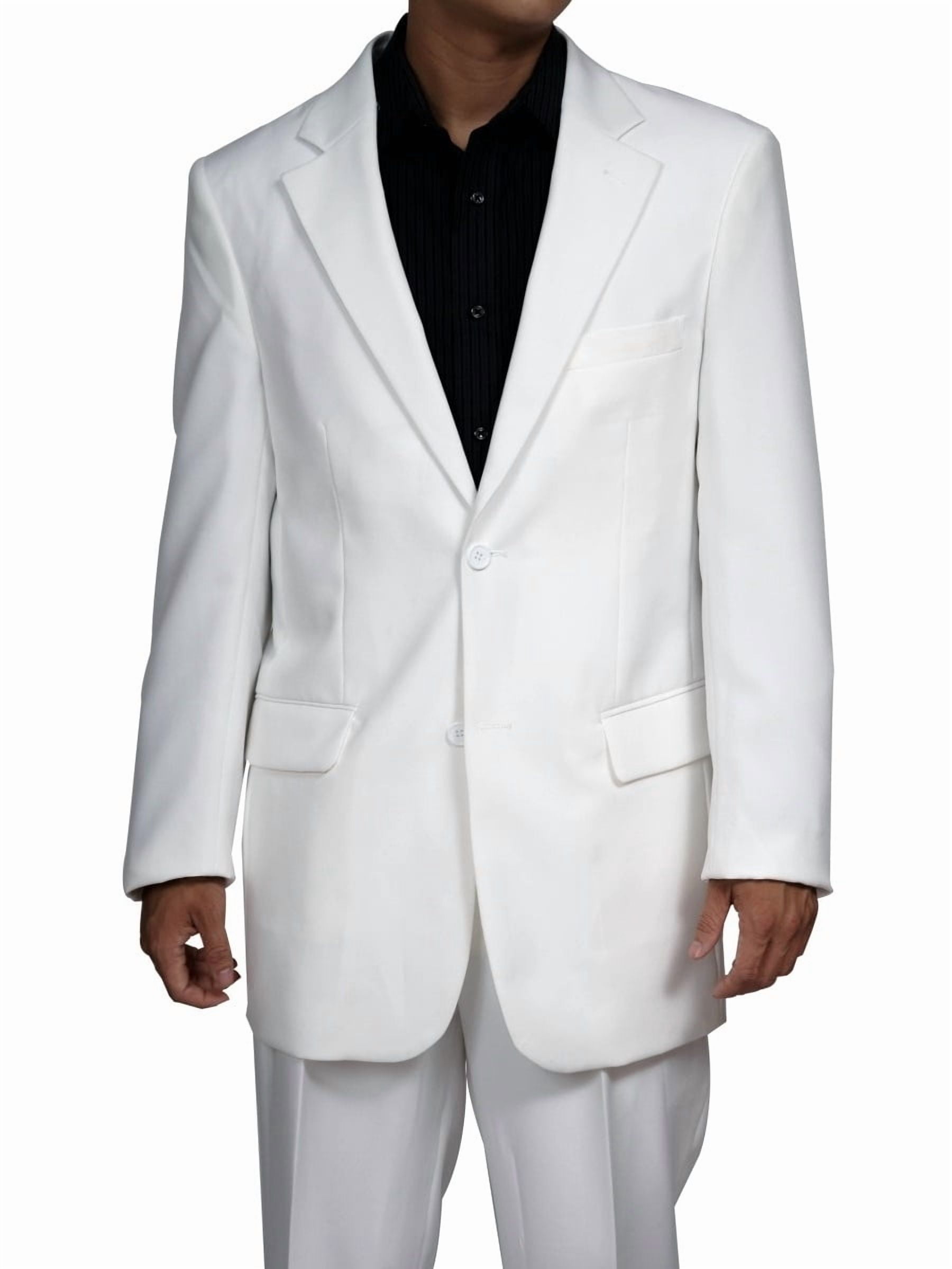 Mens White Dress Suit - Includes Jacket & Pants