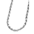 thumbnail image 1 of Mens White Gold Chain - Solid White Rope Chain - Silver / 10K / 14K, 1 of 7
