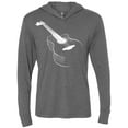 thumbnail image 1 of Mens "White Guitar Sketch" Hoodie Tee - Premium Heather Grey, XL, 1 of 2
