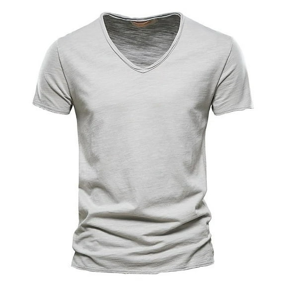 Mens White Undershirts Crewneck T Shirts Men's V-Neck T-Shirts Soft Fitted Premium Classic Tee Men's T Shirts Cotton Hipster Hip Hop Longline Crewneck T-Shirt