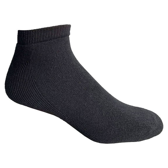 Mens Wholesale Cotton No Show Socks - Black Sport Ankle Socks For Men - 10-13 - 48 Pack