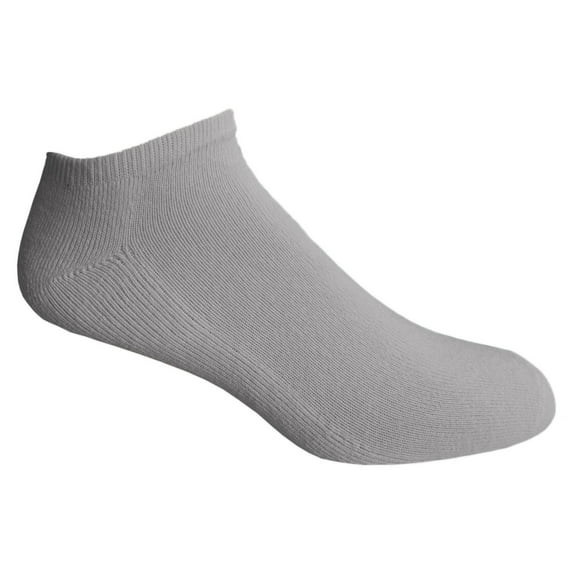 Mens Wholesale Cotton No Show Socks - Gray Sport Ankle Socks For Men - 10-13 - 24 Pack