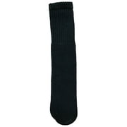 Mens Wholesale King Size Cotton Tube Socks - 24 Inch Black Athletic Tube Socks - 13-16 - 12 Pack