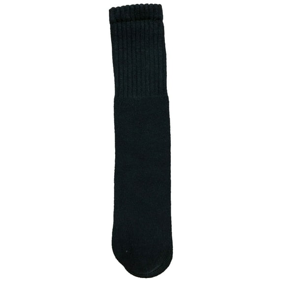 Mens Wholesale King Size Cotton Tube Socks - 24 Inch Black Athletic Tube Socks - 13-16 - 72 Pack
