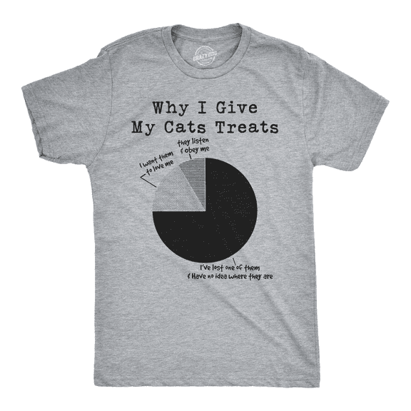 Mens Why I Give My Cats Treats Cat Dad T Shirt Cute Mens Tee Kitty Lover Graphic Tees