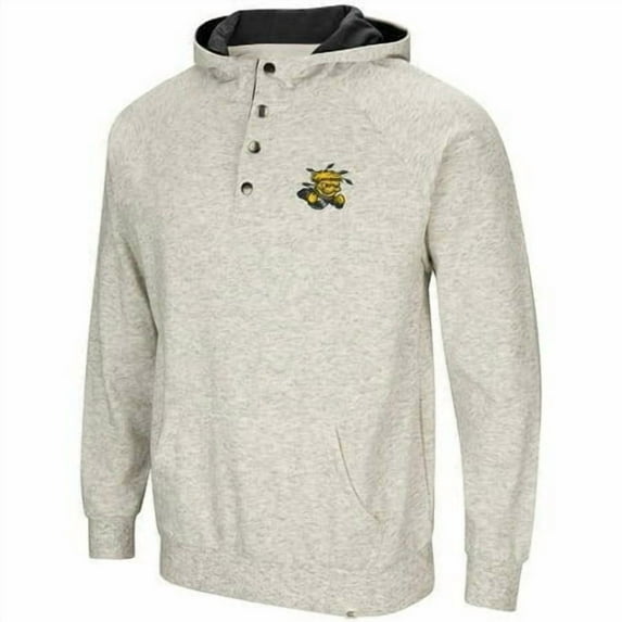 Mens Wichita State Shockers Henley Fleece Hoodie - L