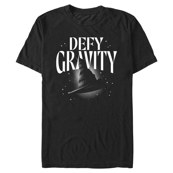 Mens Wicked Defy Gravity Witch Hat T Shirt