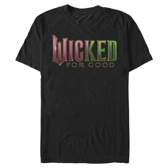 Mens Wicked: For Good Official Pink and Green Logo T Shirt