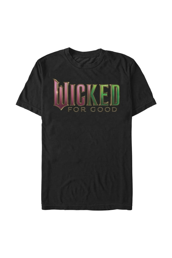 Mens Wicked: For Good Official Pink and Green Logo T Shirt