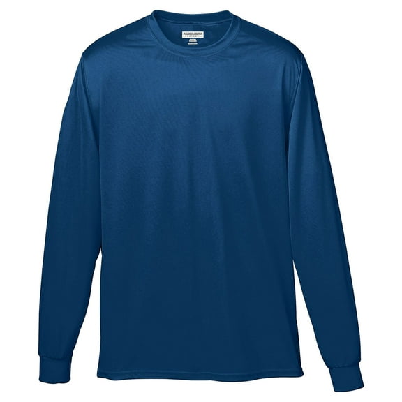 Mens Wicking Long Sleeve T-Shirt, Navy, 2XL, Style, 788
