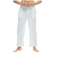 thumbnail image 1 of Mens Wide Leg Pants Big and Tall S-5X Plus Size Drawstring Elastic Waist Straight Trousers with Pockets Casual Solid Loose Lightweight Loungewear Pant, 1 of 4