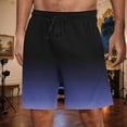 thumbnail image 1 of Mens Wide Leg Shorts with Pockets and Drawstring Elastic Waist Casual Gradient Printed Relaxed Pull-On Breathable Loungewear Pajama Beach Short, 1 of 5