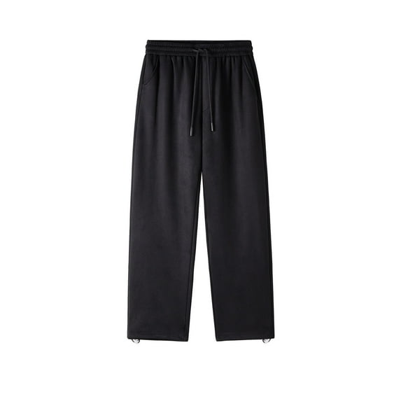 Mens Wide Leg Sweatpants Big and Tall Plus Size Athletic Workout Pants with Pockets Casual Drawstring Elastic Waist Solid Relaxed Trousers