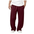 thumbnail image 1 of Mens Wide Leg Sweatpants Gym Pants Men Baggy Sweatpants Men Wide Leg Sweats Pants Loose Open Bottom Joggers with Pockets, 1 of 5