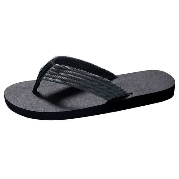 Mens Wide Slippers Men Summer Casual Outside Wear Beach Non Slip Breathable Flip Flops Clip Toes Big Size Flat Bottom Slippers Sandals