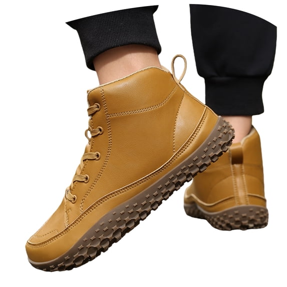 Mens Wide Toe Barefoot Boots with Zero Drop Sole for Outdoor Camping Hiking Walking Non- Waterproof