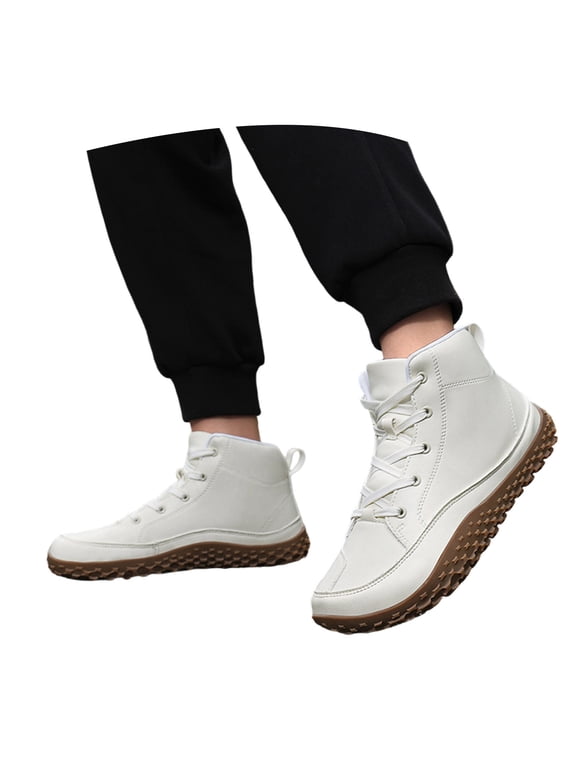 Mens Wide Toe Barefoot Boots with Zero Drop Sole for Outdoor Camping Hiking Walking Non- Waterproof