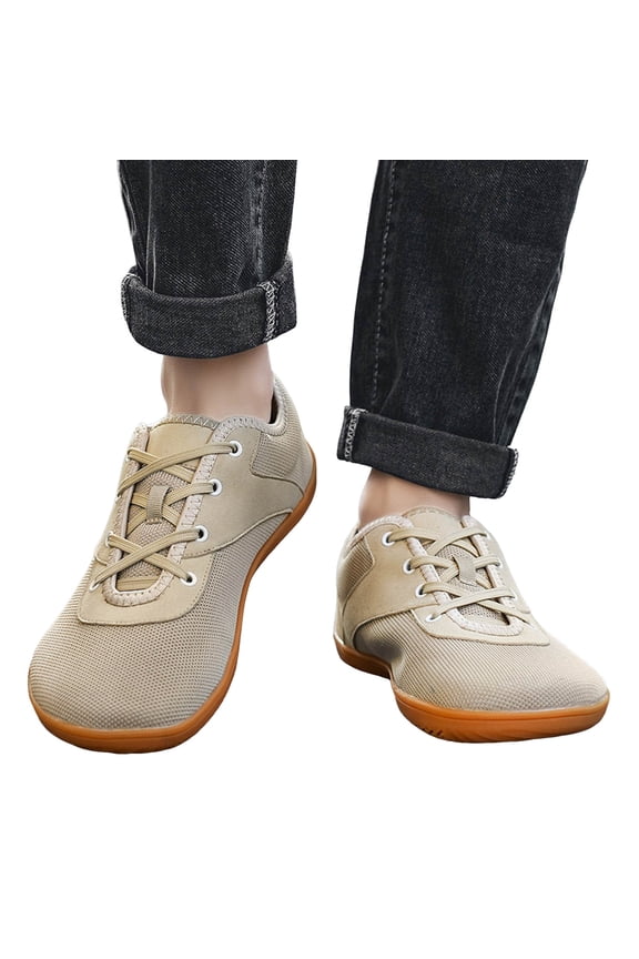 Mens Wide Toe Zero Drop Barefoot Fashion Sneakers Walking Shoes Comfortable Casual Driving Running Flats