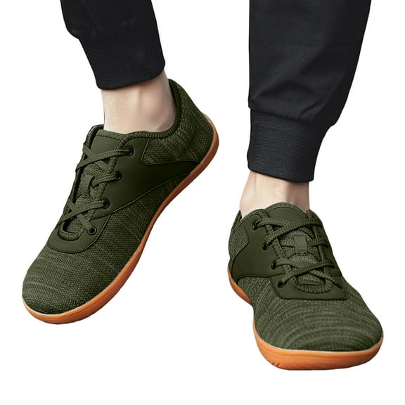 Mens Wide Toe Zero Drop Barefoot Fashion Sneakers Walking Shoes Comfortable Casual Driving Running Flats