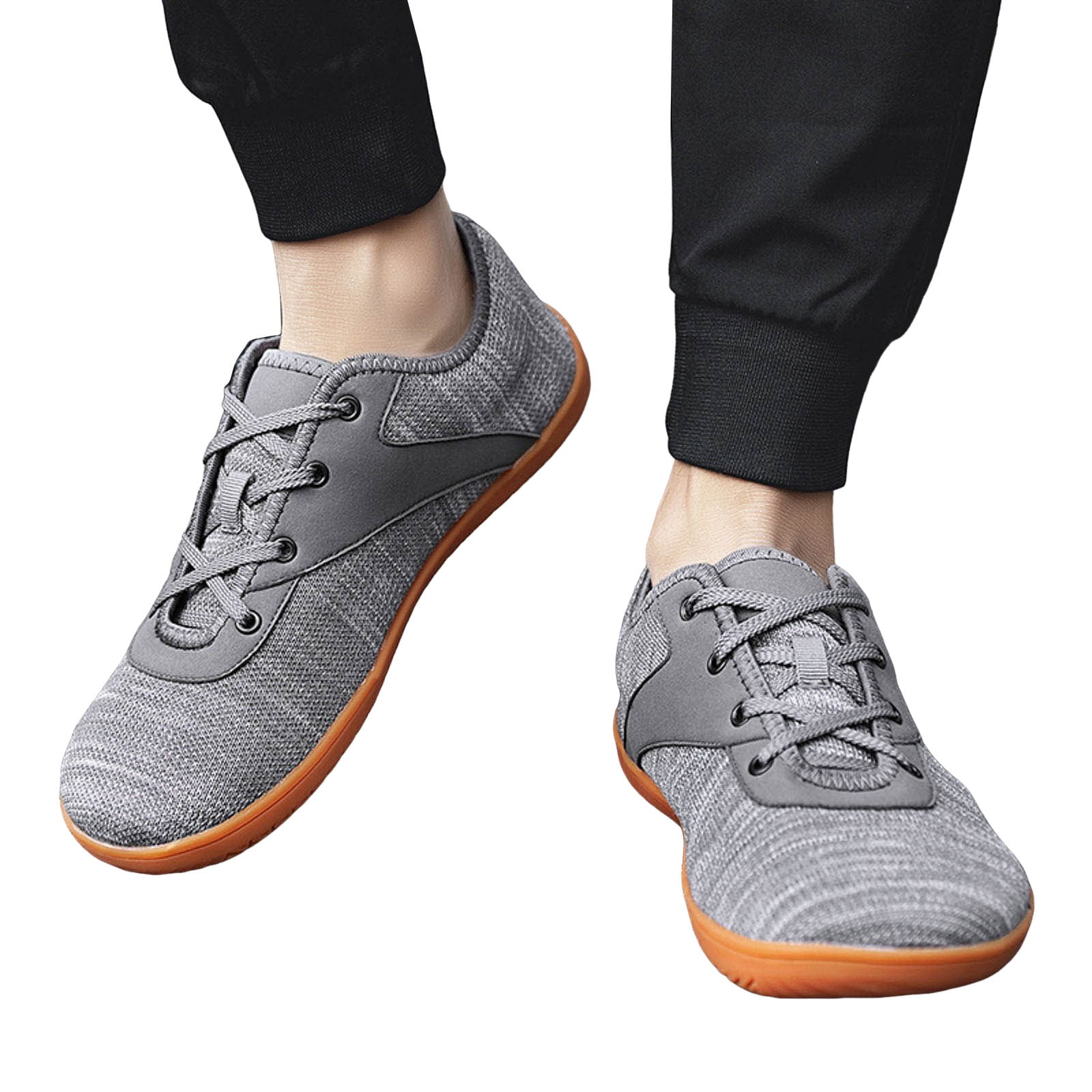 Wide Canvas Barefoot Sneakers Zero Drop Sole Men\'s Athletic Shoes Men main image 4