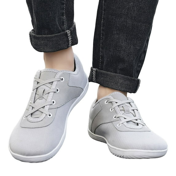 Mens Wide Toe Zero Drop Barefoot Fashion Sneakers Walking Shoes Comfortable Casual Driving Running Flats