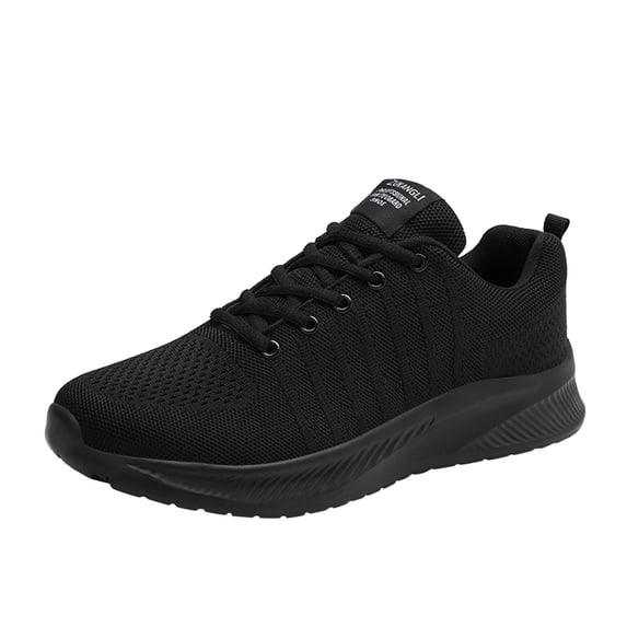 Mens Wide Walking Shoes Breathable 𝖫a𝖼e Up Knit Sneakers Soft Sole Non S𝗅ip Running Shoes Comfortable Tennis Athlet𝗂c Shoes Gym Workout Sport Shoes for Summer and Autumn