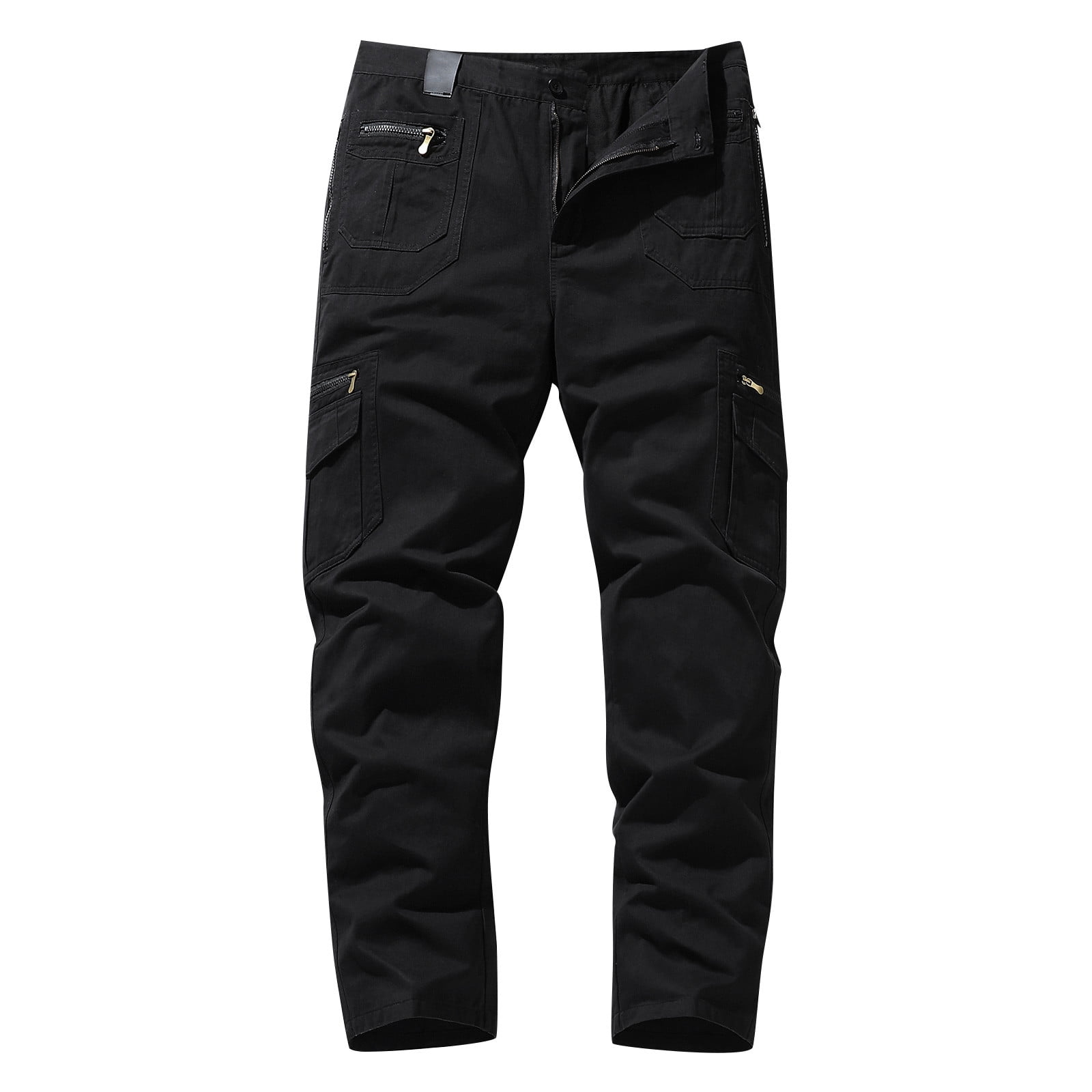 Mens Wild Cargo Pants Men Solid Casual Fashion Button-Zip Mens Wild Cargo Pants Men Solid Casual Fashion Button-Zip
