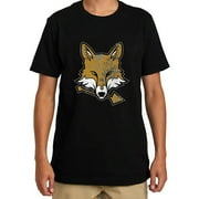 Mens Wildlife Animal Fox Lover Funny T-Shirts Black Small