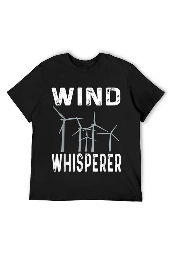 Mens Wind Turbine Tech Technician Clean Energy Ecology Science T-Shirt Black XL