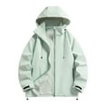thumbnail image 1 of Mens Windbreaker Jackets Lightweight Men's Solid Color Waterproof Long Sleeved Hooded Workwear With Multiple Pockets Jacket Jackets for Men, Zip Up Jackets Men jackets, 1 of 8