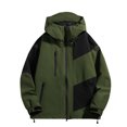 thumbnail image 1 of Mens Windbreaker Multi Pocket Jacket Casual Three Proof Fashionable Splicing Outdoor Couple Jacket Army Green L Windbreakers for Men, 1 of 6