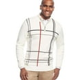 thumbnail image 1 of Mens Windowpane Quarter-Zip Pullover Sweater, 1 of 2