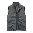 thumbnail image 1 of Mens Windproof Lightweight Vest Sleeveless Zip Up Running Hiking Sports Coats Thin Summer Vest, 1 of 3