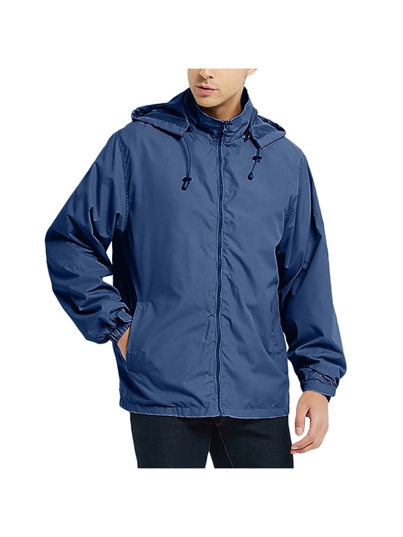 Mens Windproof Waterproof Workwear Blazer Athletic Stretch Ultra Warm Textured Hooded Sweater Shirts Fall Winter Comfort Casual Jackets with Pockets
