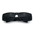 thumbnail image 1 of Mens Winged Skull Emblem Mad Dog Narrow Rectangle Hardcore Manly Sunglasses Matte Black, 1 of 8