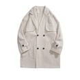 thumbnail image 1 of Mens Winter Coat 2023 Winter Men's Double Woolen Mid Length Coat Trench Long Wool Trench Coat, 1 of 3