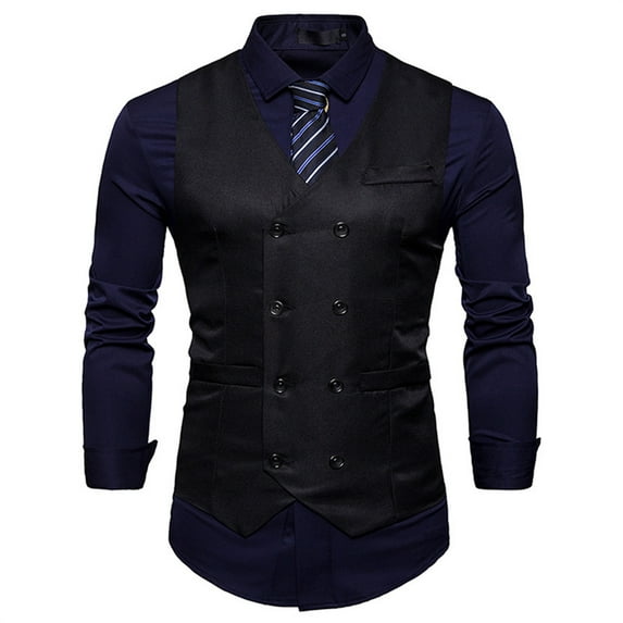 Mens Winter Coat Men's Double Business Tank Top Coat Casual Fit Tank Top