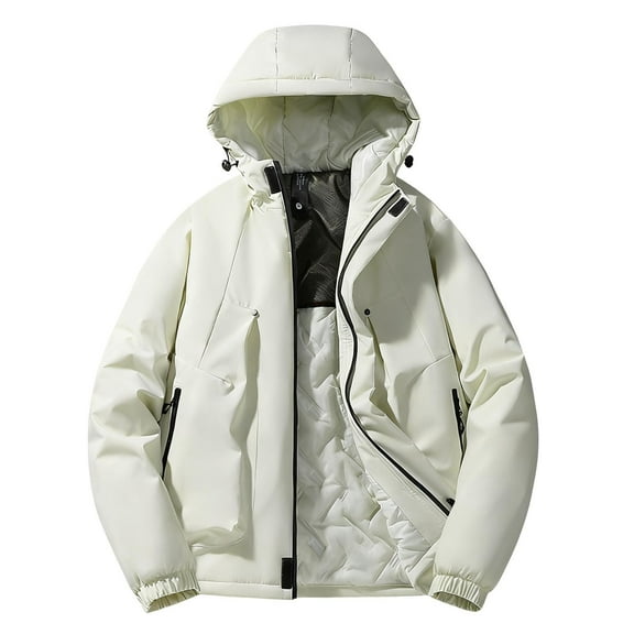Mens Winter Coat Waterproof windbreaker Snow Ski Jacket Warm Thick Rain Jacket Coats with Hood