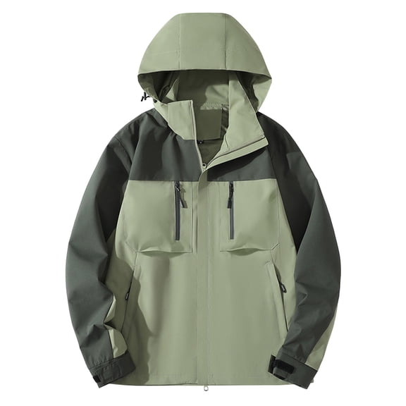 Mens Winter Coats Anorak Jacket Windproof Lightweight Casual Loose Fit Zip Up Hooded Outdoor Sports Coat