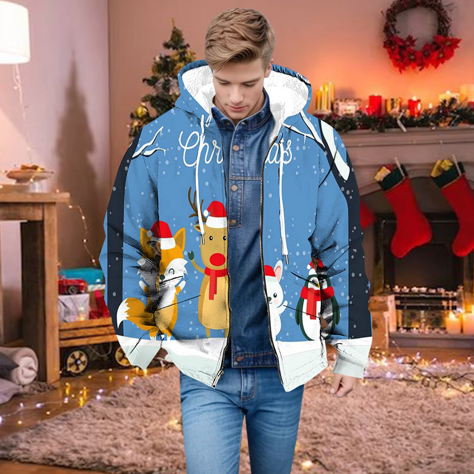 Blue canvas jacket mens best sale