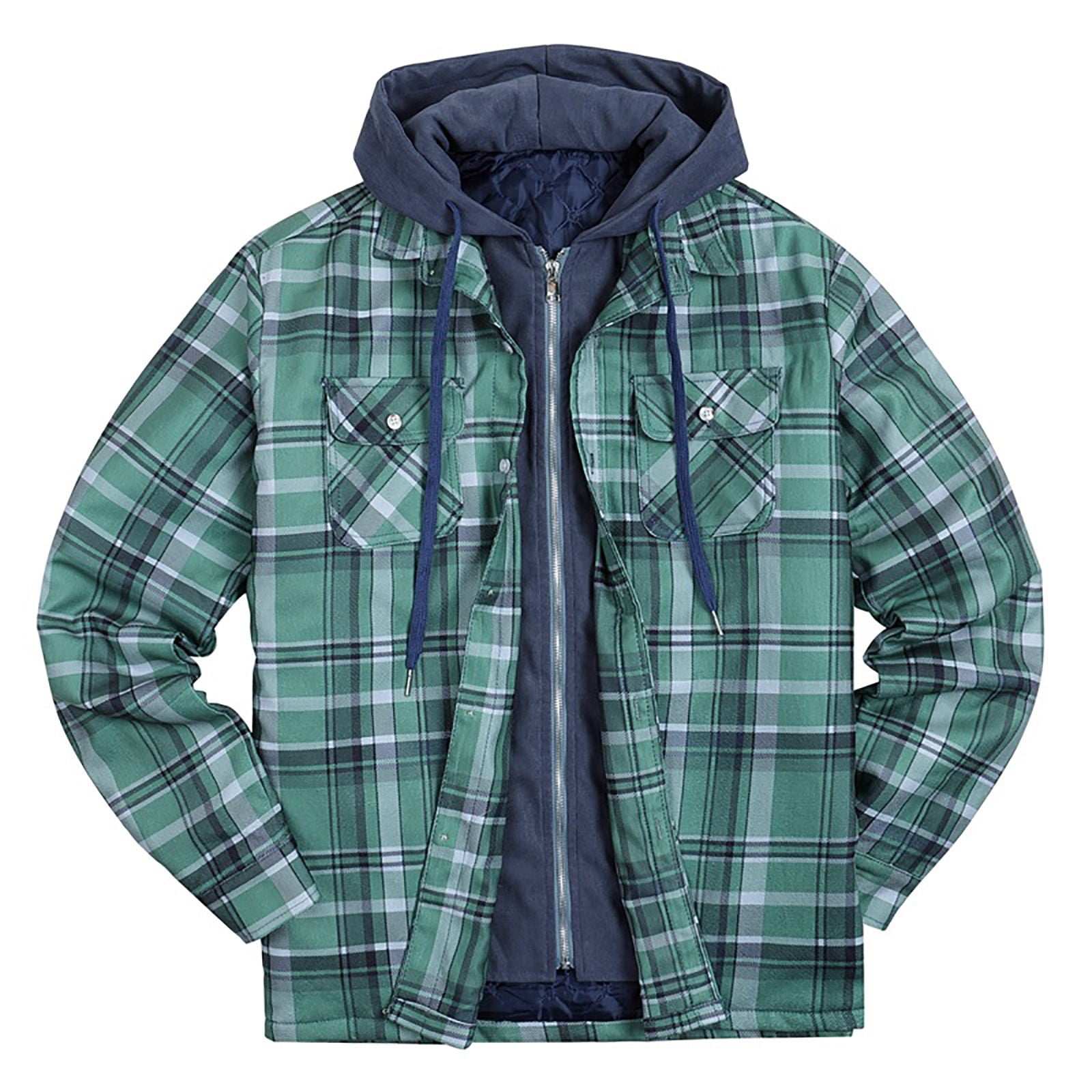 Men's Plaid Thickened Sweater Coat main image 1