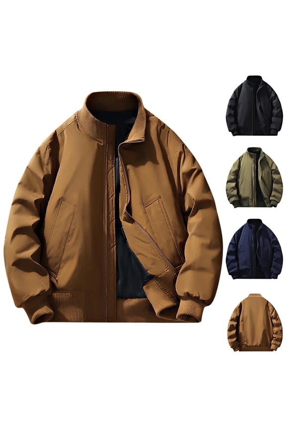 Mens Winter Coats Men's Puffer Jacket Men's Solid Color Outdoor Climb Sport Run Pocket Long Sleeve Jackets, M-3XL