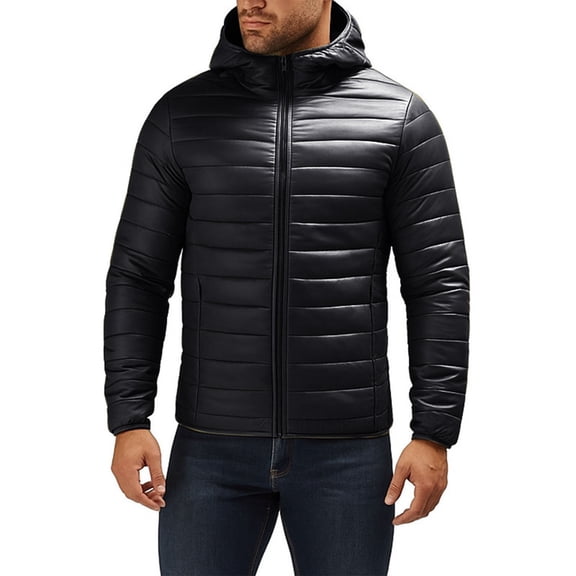 Mens Winter Coats Sevevn Men's Lightweight Puffer Jacket with Hood Water Resistant Windproof Insulated Jacket Quilted Lined Winter Coats