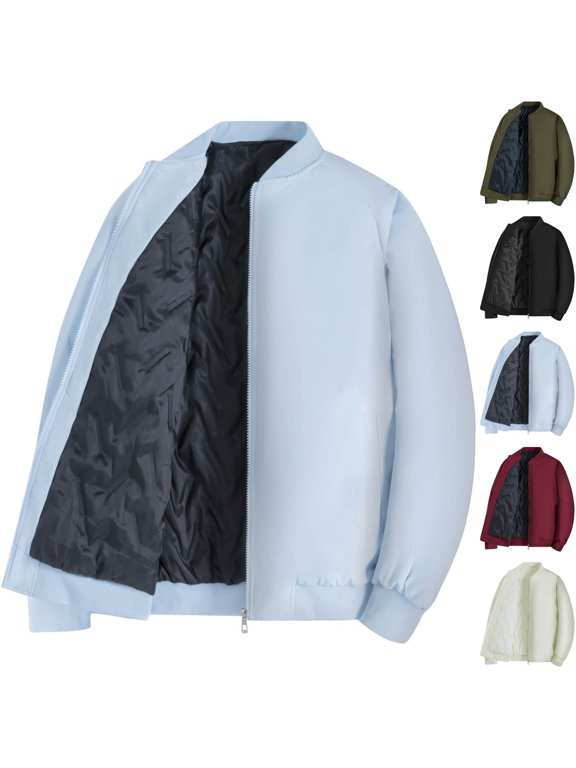 Mens Winter Down Jacket Coats Plus Size Cotton Warm Thicken Zip Up Waterproof Insulated Windproof Down Puffy Bubble Coat M-5XL