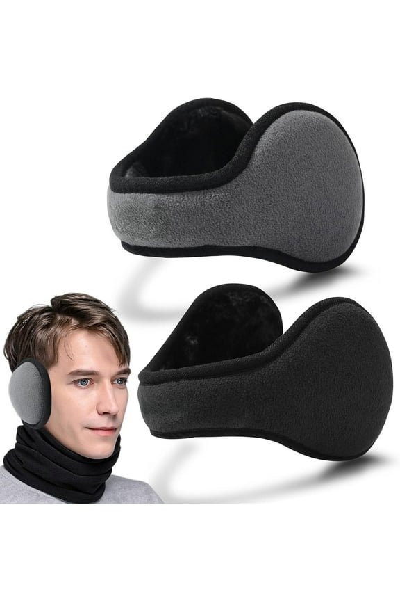 Mens Winter Ear Muffs Foldable Cold Weather Earmuffs Warm Ear Warmers Behind The Head Ear Muffs