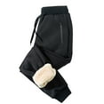 thumbnail image 1 of Mens Winter Fleece Joggers Thermal Sherpa Lined Sweatpants, Lightweight Athletic Pants with Zipper Pockets, 1 of 5