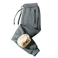thumbnail image 1 of Mens Winter Fleece Joggers Thermal Sherpa Lined Sweatpants, Lightweight Athletic Pants with Zipper Pockets, 1 of 4