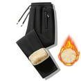 thumbnail image 1 of Mens Winter Fleece Lined Sweatpants Drawstring Elastic Waist Thermal Jogger Pants with Zipper Pockets Athletic Pants, 1 of 4