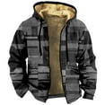 thumbnail image 1 of Mens Winter Jacket Sherpa Lined With Hood Warm Fleece Zipper Hoodie Black S, 1 of 5